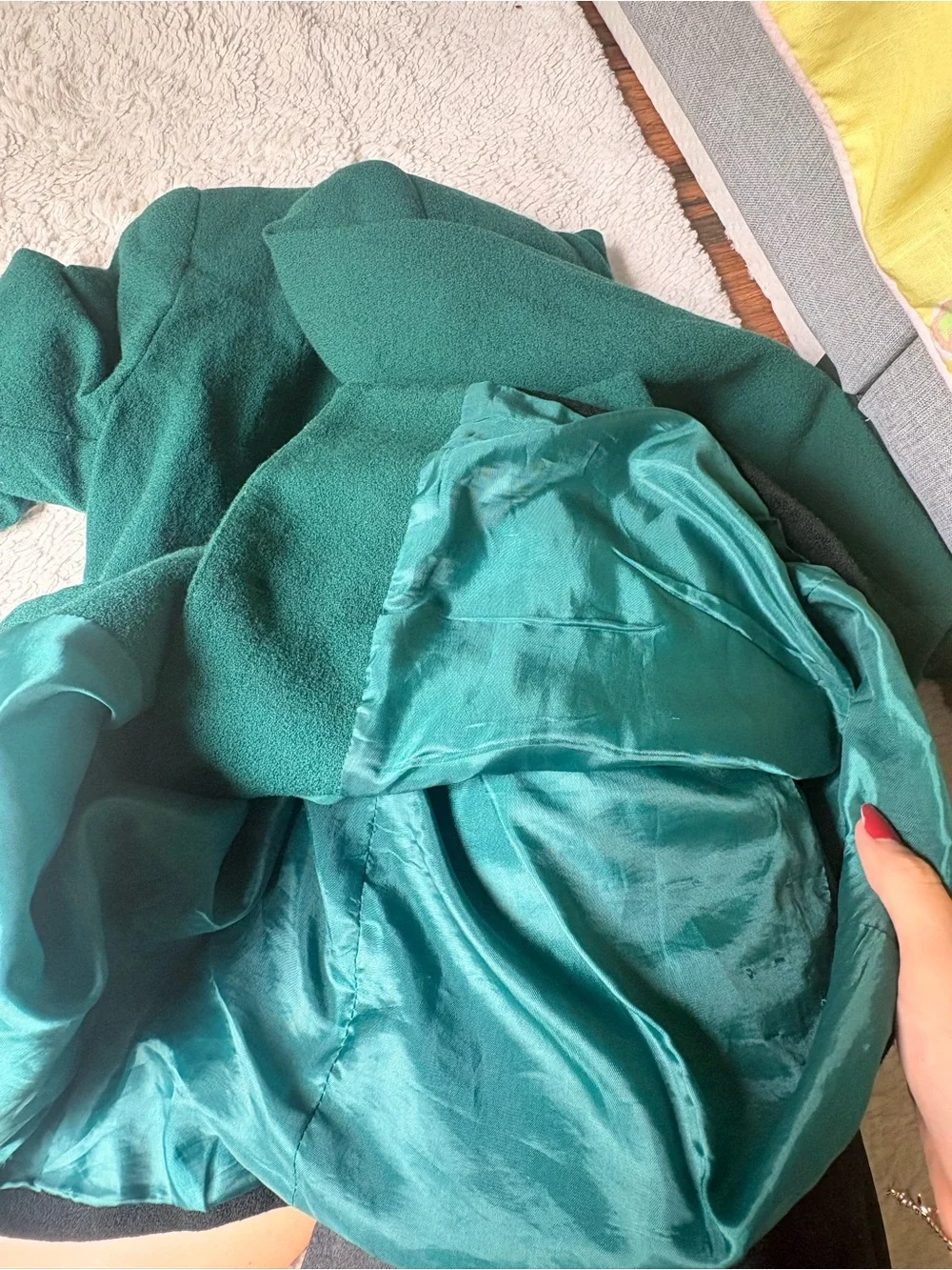 1980s Vintage Christian Dior Emerald Green Blazer - 2